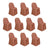 Set of 10 brown chair covers for events and parties