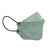 Green face mask with adjustable ear loops