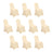 Set of 10 elegant cream chair covers for events or banquets