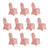 Set of 10 pink chair covers for events and parties