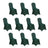 Set of 10 green chair covers for events or parties
