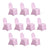 Set of 10 pink chair covers for events and parties