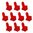 Set of 10 red chair covers for elegant events or parties