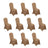 Set of 10 beige chair covers for events and weddings