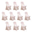 Set of 10 elegant stretch chair covers in light beige color. #whtbkgd
