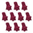Set of 10 burgundy chair covers for events and parties #whtbkgd