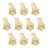 Set of 10 beige chair covers for event decoration and protection #whtbkgd