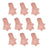 Set of 10 blush chair covers for weddings and events #whtbkgd