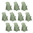 Set of 10 green chair covers on a white background #whtbkgd