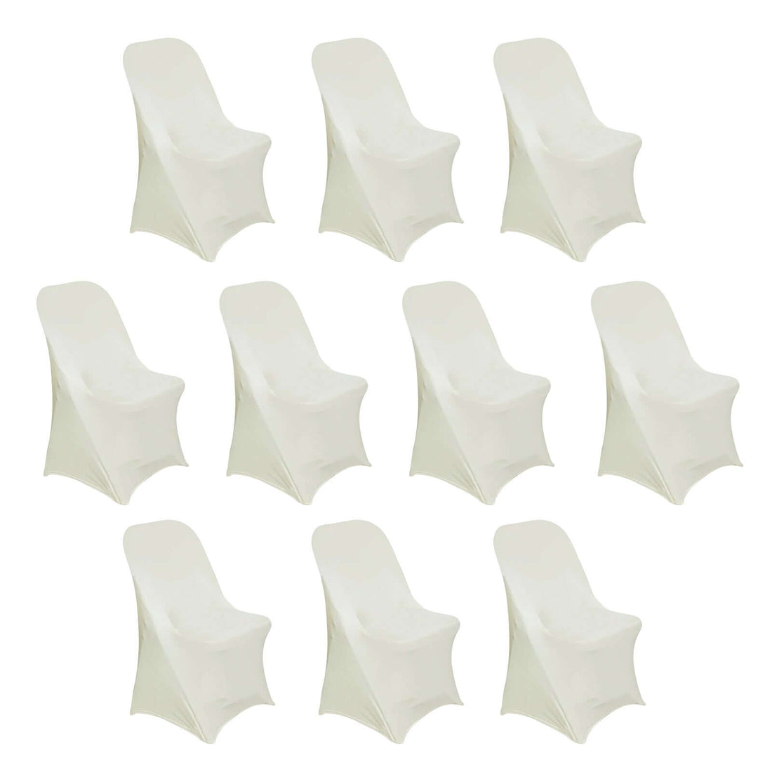 Set of 10 white chair covers for events and parties #whtbkgd