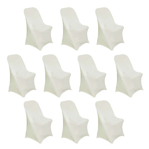Set of 10 white chair covers for events and parties #whtbkgd