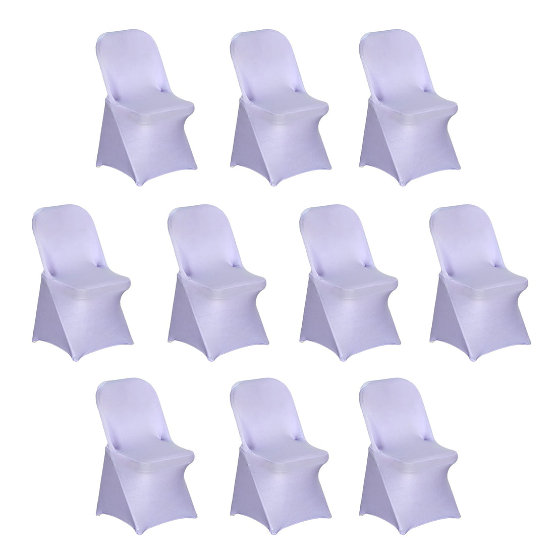 Set of 10 white chair covers for events and parties #whtbkgd