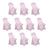Set of 10 pink chair covers for events and celebrations #whtbkgd