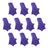 Set of 10 purple chair covers for events or parties #whtbkgd