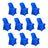 Ten blue chair covers on a plain background. #whtbkgd
