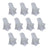 Set of 10 white chair covers for events and parties #whtbkgd