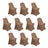Set of 10 brown chair covers for events and weddings #whtbkgd