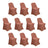Set of ten terracotta chair covers for event decor #whtbkgd