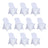 Set of 10 white chair covers for events and banquets