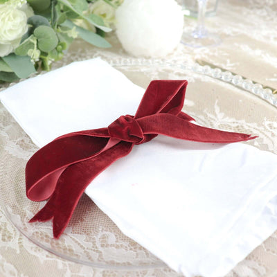 Burgundy Velvet Single Faced Ribbon Spool, DIY Craft Supplies, Velvet and Nylon Ribbon Roll 10 Yards 1"