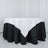 Round table with black and white tablecloth