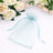 Light blue organza gift bag with drawstring closure