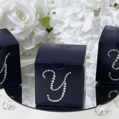 100 Pack Personalized Diamond Monogram Wedding Favor Gift Boxes 3"x3"x3"