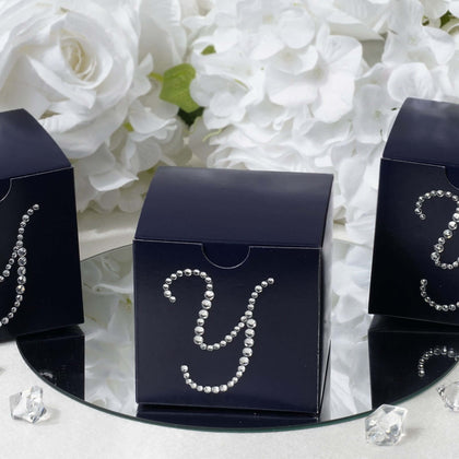 100 Pack Personalized Diamond Monogram Wedding Favor Gift Boxes 3"x3"x3"