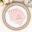 Personalized wedding napkins in blush pink with gold foil printing.