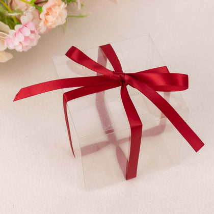 Burgundy Single Face Decorative Satin Ribbon 100 Yards 3/8"