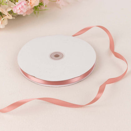 Dusty Rose Single Face Decorative Satin Ribbon 100 Yards 3/8"