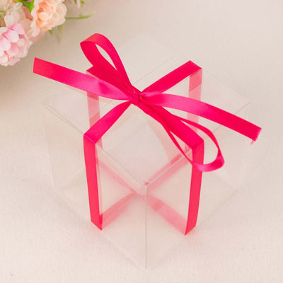 Fuchsia Single Face Decorative Satin Ribbon 100 Yards 3/8"