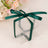Clear gift box with green ribbon on a neutral background.