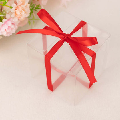 Red Single Face Decorative Satin Ribbon 100 Yards 3/8"