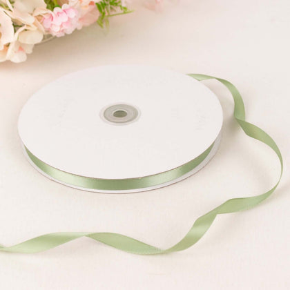 Sage Green Single Face Decorative Satin Ribbon 100 Yards 3/8"