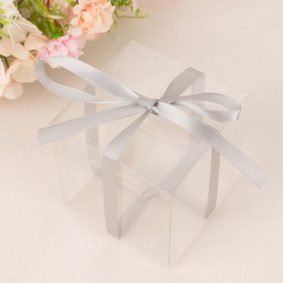 Silver Single Face Decorative Satin Ribbon 100 Yards 3/8"