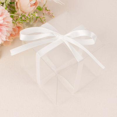 White Single Face Decorative Satin Ribbon 100 Yards 3/8"