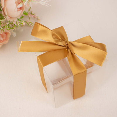 Gold Single Face Decorative Satin Ribbon 100 Yards 7/8"