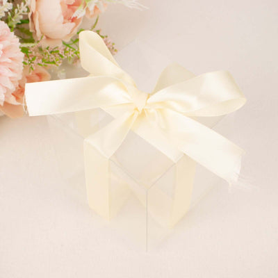 Ivory Single Face Decorative Satin Ribbon 100 Yards 7/8"
