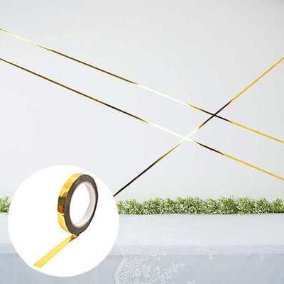 Gold Metallic Film Tape Adhesive, DIY Floral Wrap Craft Decor Tape - Polyester with Acrylic 100 Yds 3/4"