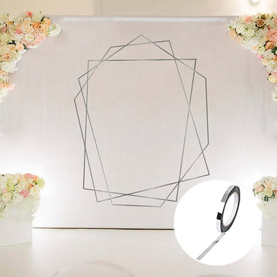 Silver Metallic Film Tape Adhesive, DIY Floral Wrap Craft Decor Tape - Polyester with Acrylic 100 Yds 3/8"