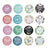 Colorful thank you stickers in various designs and patterns.