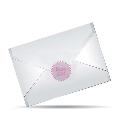100pcs Round Pink Baby Girl Baby Shower Favor Envelope Stickers 1"