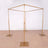 Gold display stand with adjustable height and stable base