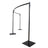Curved photography backdrop stand with adjustable height and sturdy base
