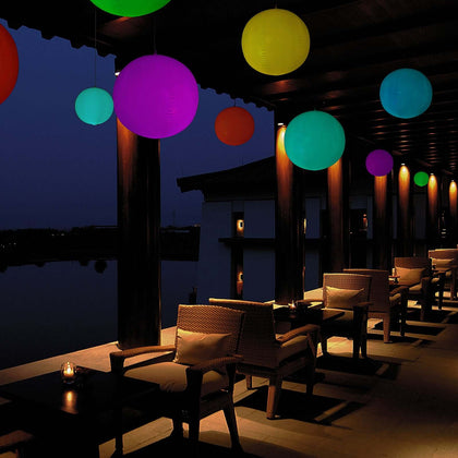 Inflatable Outdoor Garden Light Up Ball, Floating Pool Glow Ball With Remote - 13 RGB Colors and 3 Color Modes 12"