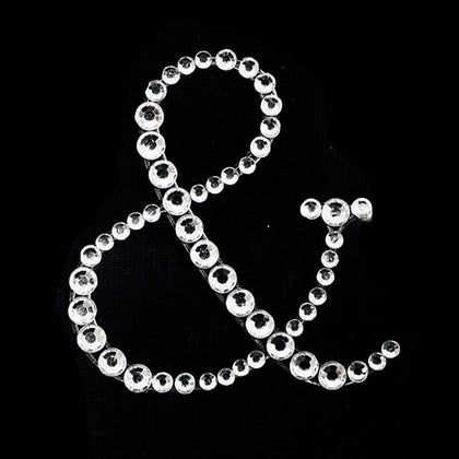 12 Pack Clear Rhinestone Monogram Letter Jewel Sticker Self Adhesive DIY Diamond Decor 1.5"