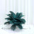 Artificial teal palm plant centerpiece for dining table