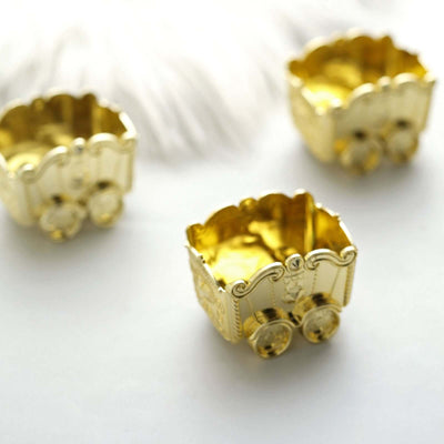 12 Pack Gold Mini Chariot Candy Container Gift Boxes, Small Treat Party Favor Boxes 2.5"