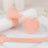 Peach lace heart napkin rings and decorative border for table settings